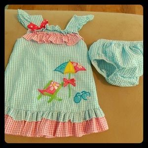 Toddler dress and bloomer set